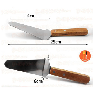Xẻng xúc bánh, xúc Pizza hình tam giác cán gỗ