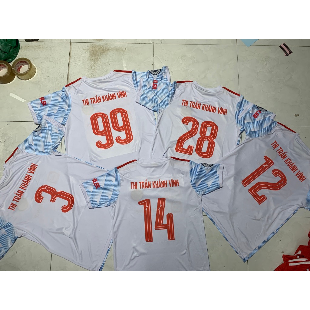 In Tên + Số Quần Áo Đá Banh