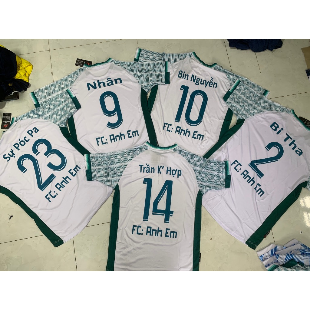 In Tên + Số Quần Áo Đá Banh