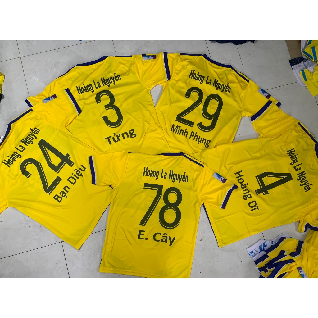 In Tên + Số Quần Áo Đá Banh