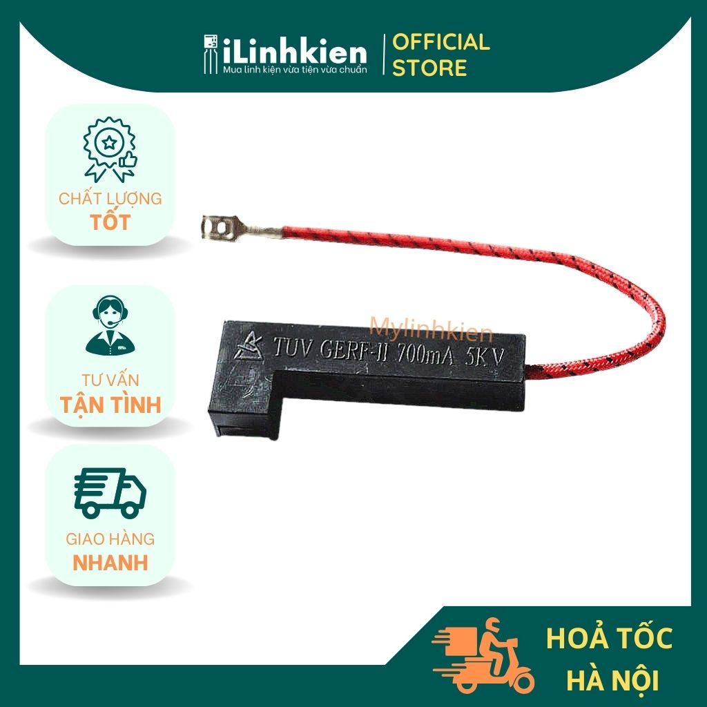 Cầu chì điện áp cao lò cho vi sóng 700mA 5kV chất lượng cao.