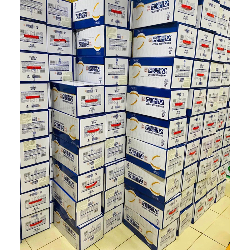 Sẵn combo 5 cái bánh hamburger kẹp chà bông sữa chua