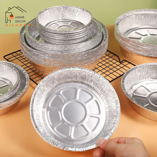 Set 10 khay giấy bạc đựng thực phẩm dùng cho nồi chiên không dầu kích thước 20/16/14/11cm
