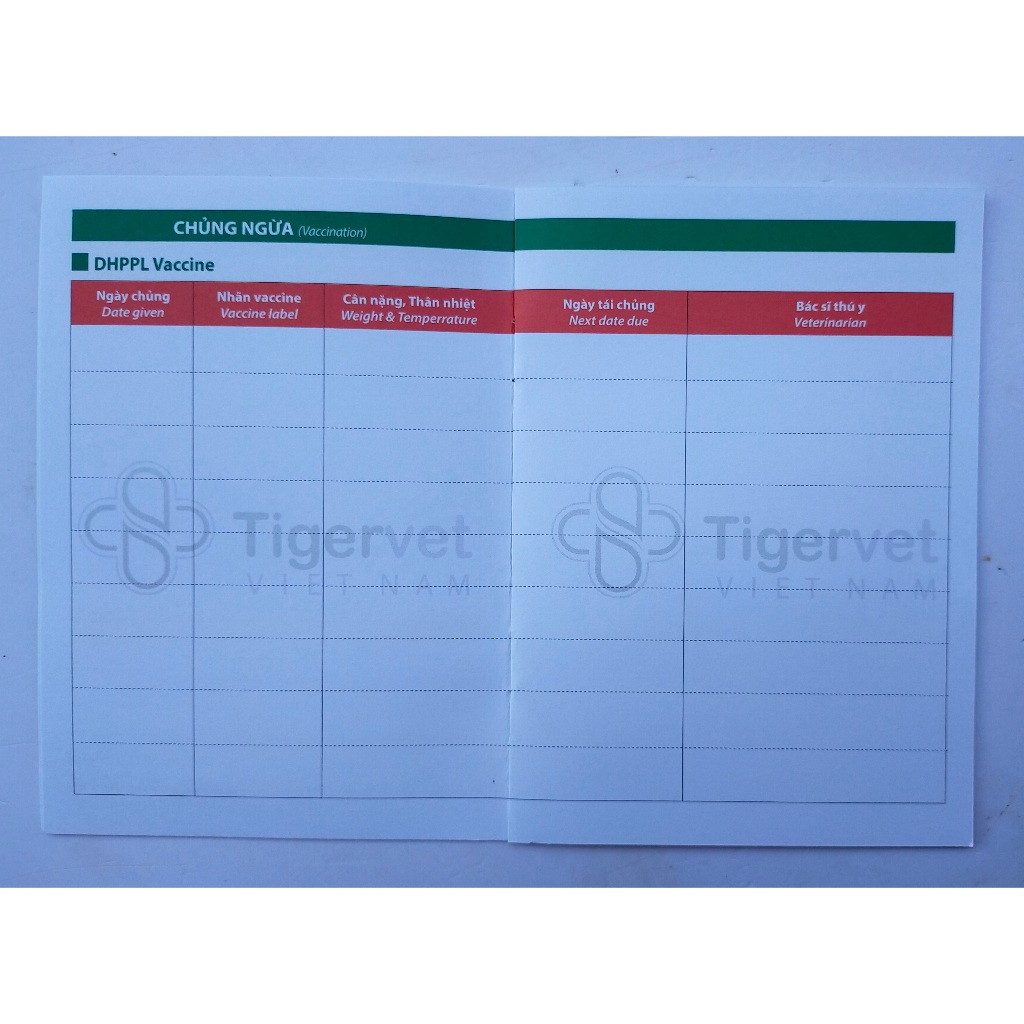 Sổ Theo Dõi Sức Khoẻ Thú Cưng