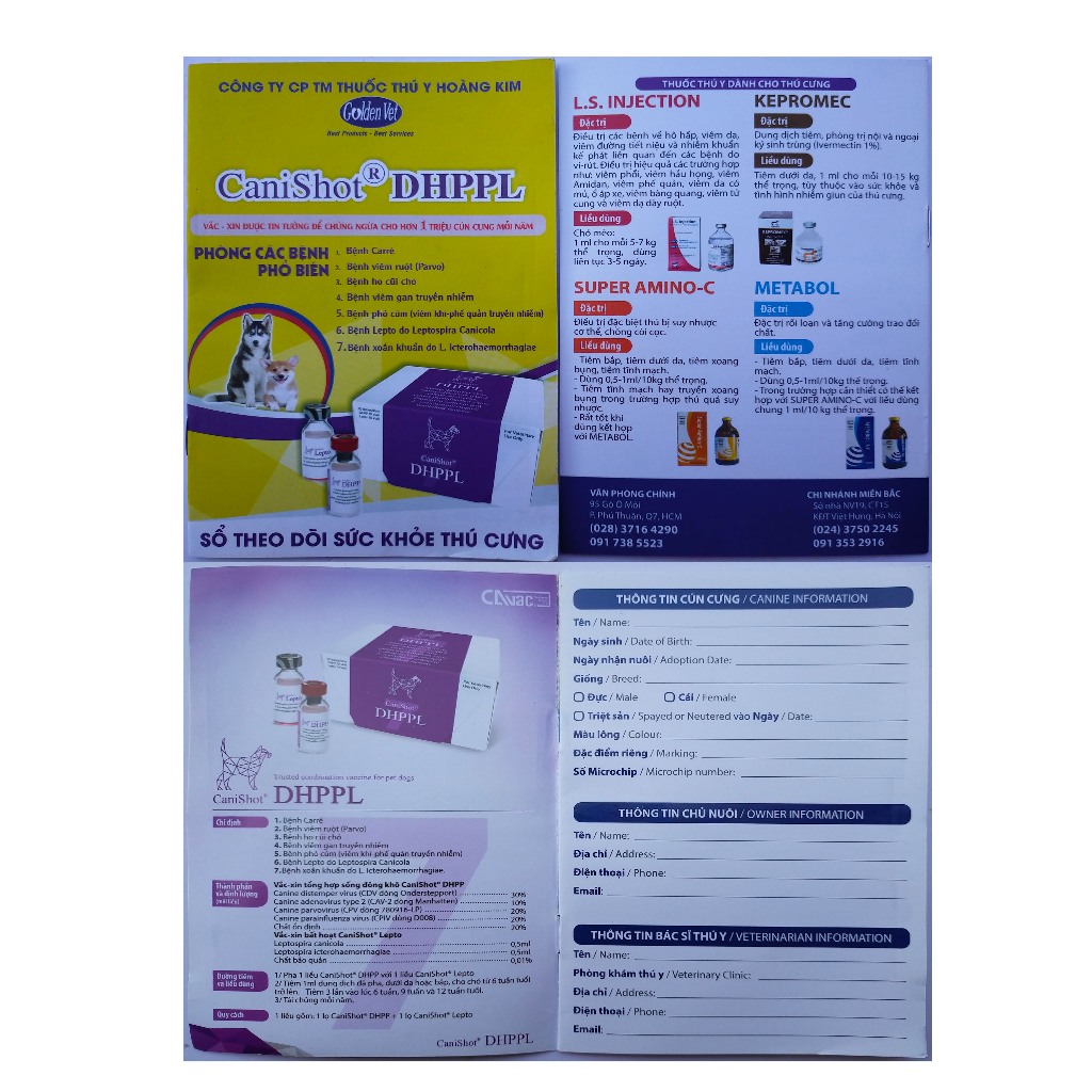 Sổ Theo Dõi Sức Khoẻ Thú Cưng