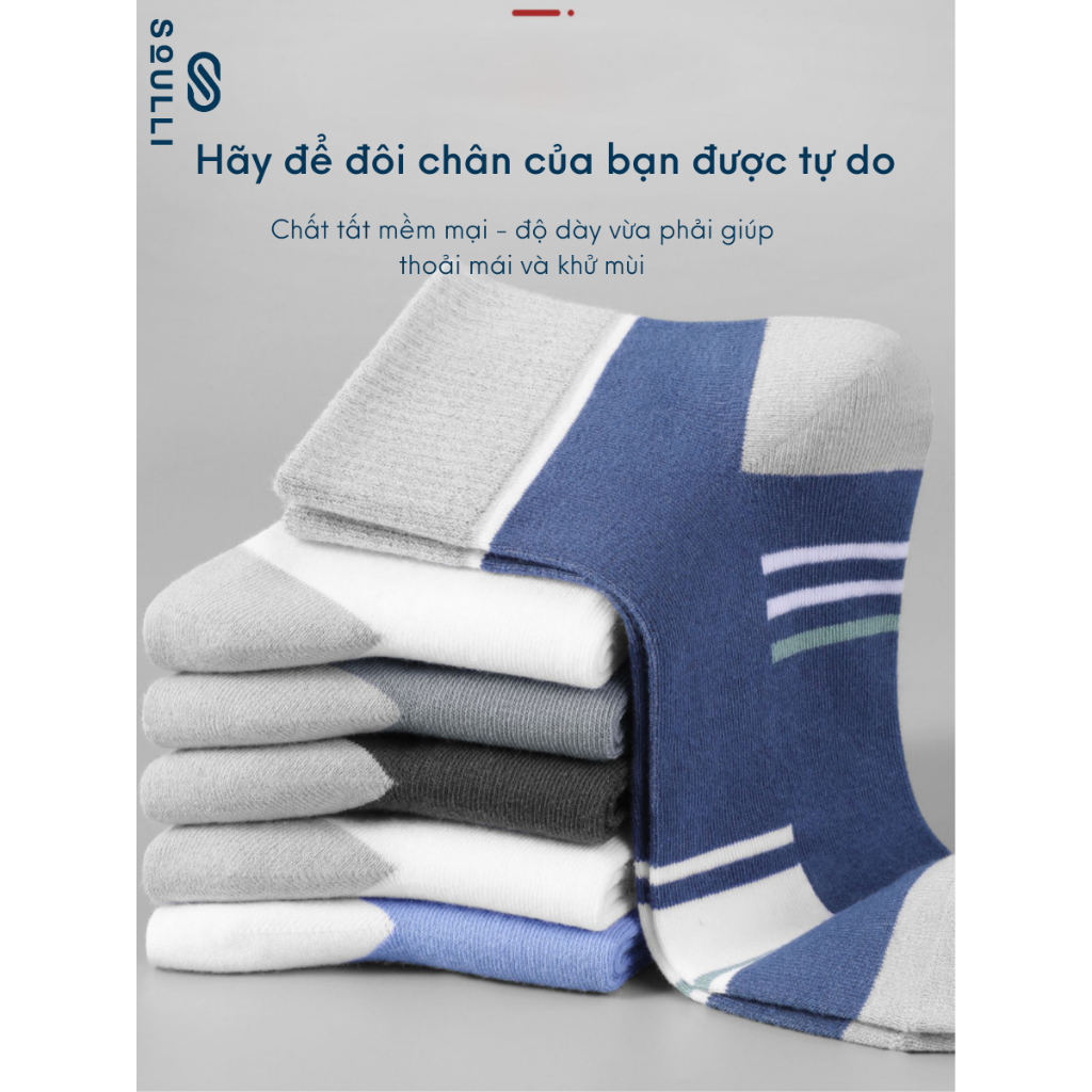 Tất nam thể thao chất cotton tất khử mùi kháng khuẩn thấm mồ hôi, mùa thu đông 2023