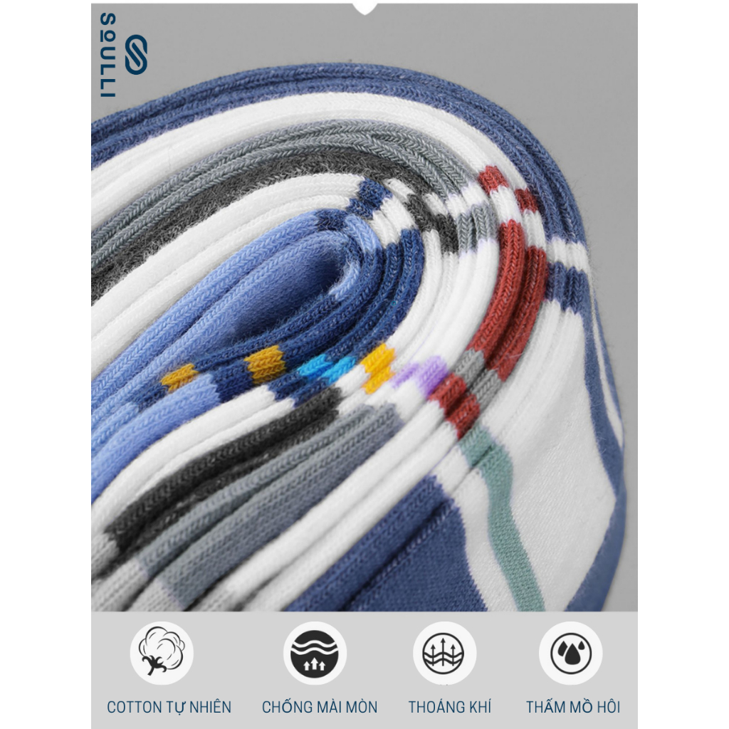 Tất nam thể thao chất cotton tất khử mùi kháng khuẩn thấm mồ hôi, mùa thu đông 2023