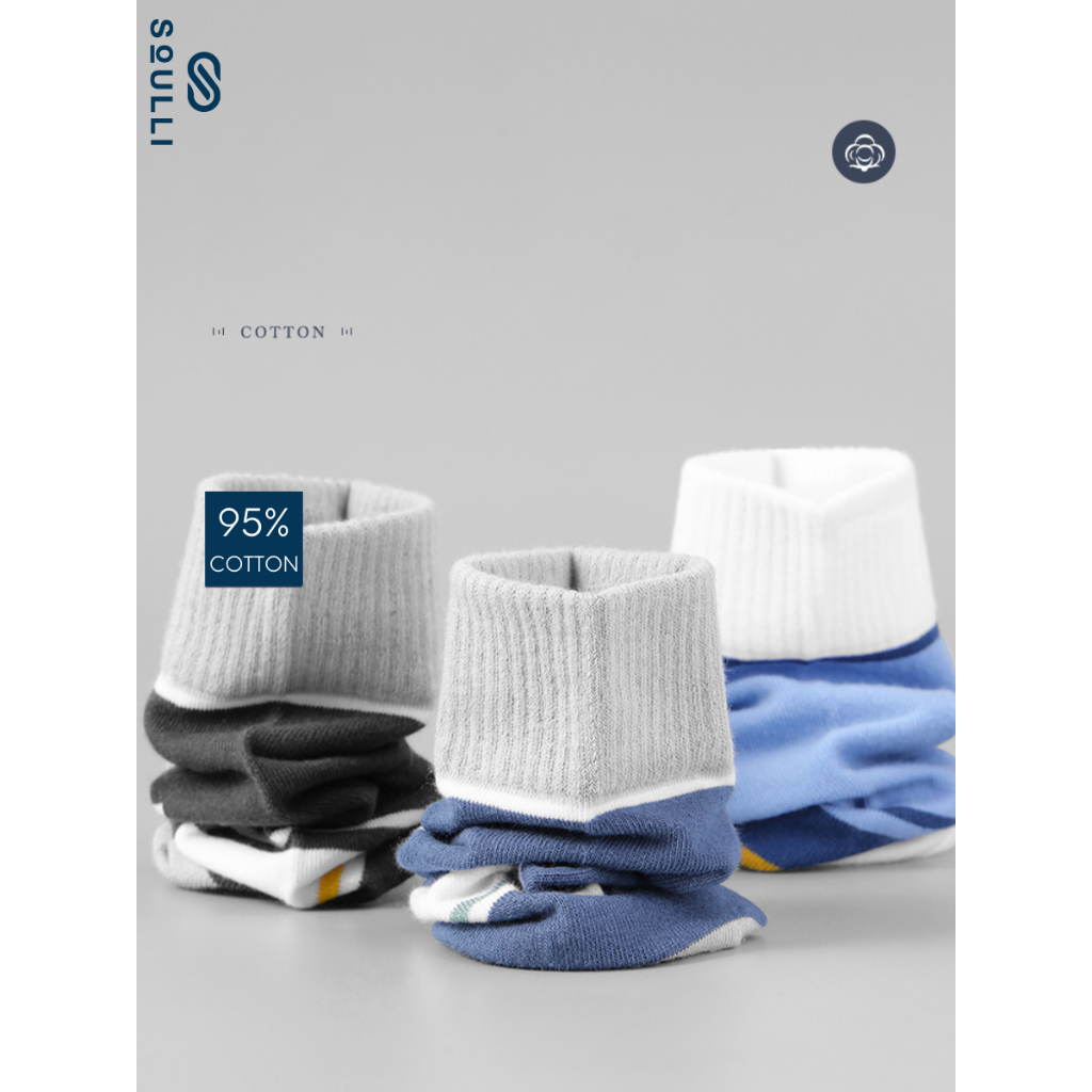 Tất nam thể thao chất cotton tất khử mùi kháng khuẩn thấm mồ hôi, mùa thu đông 2023