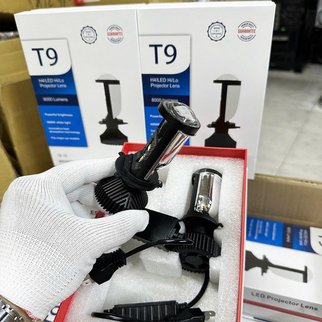 GIÁ SỐC MUA NGAY  ĐÈN PHA LED T9/T40/T3  LẮP Ô TÔ & XE MÁY, CHÂN H4 ĐIỆN ÁP 12-24 Vol, GIÁ 1 BÓNG