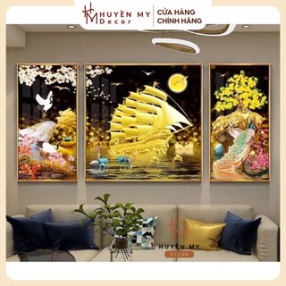 Tranh tráng gương kích thước to tranh thuận buồm xuôi gió in UV trên chất liệu Mica