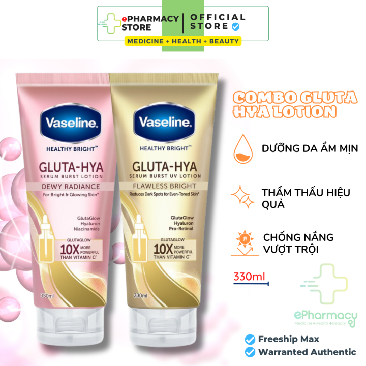 Serum Vaseline Gluta-Hya Dưỡng Da Sáng Mịn Sau 7 Ngày