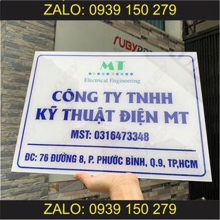 Bảng công ty mica đài loan, bền đẹp, giá thành hợp lý.