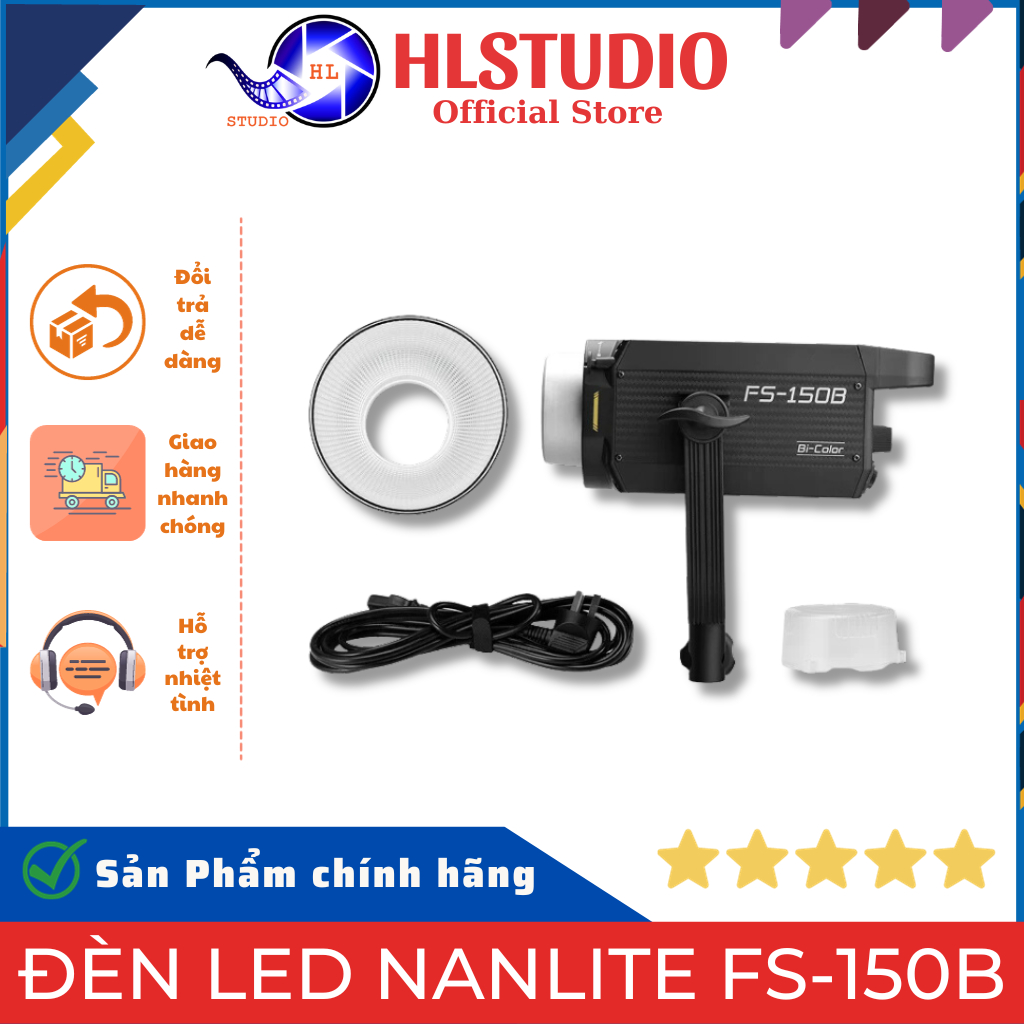 Đèn Led Studio Monolight Nanlite FS 150B 200B 300 300B 300C FC 300B Ngàm Bowens HL Studio