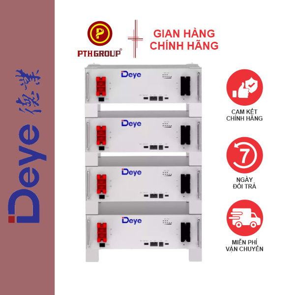 DEYE 51,2V-100Ah | DEYE SE-G5.1 I Thiết Bị Lưu Trữ I PTH GROUP