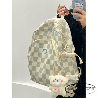 Balo Ulzzang vải đi học cỡ lớn nhiều ngăn Caro cho nữ học sinh, sinh viên phong cách Hàn Quốc basic xinh xắn giá rẻ-B2