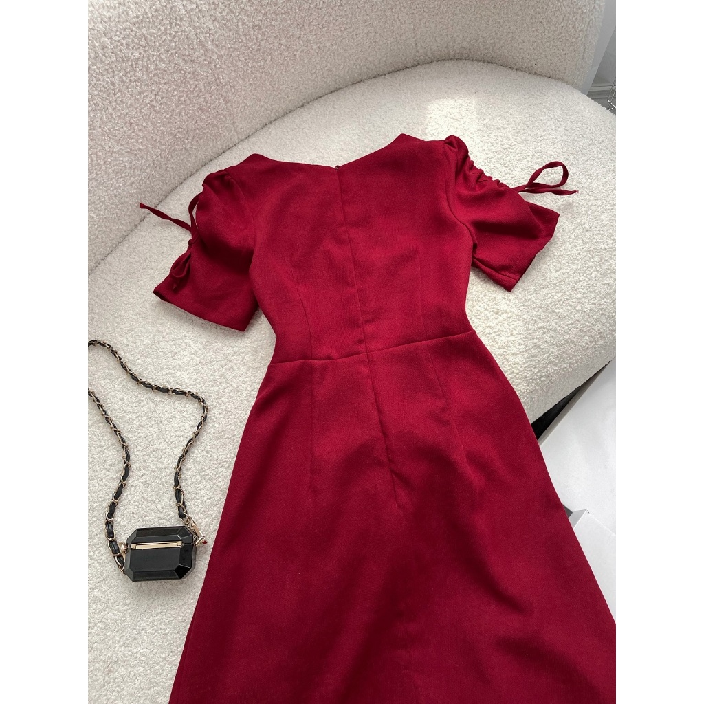 Đầm BigsizeTú Mỡ Đầm Bigsize Nữ Thiết Kế Nhung Phối Nút, Trẻ Trung Đi Làm Dạo Phố Đủ Size 45-80kg DA0014