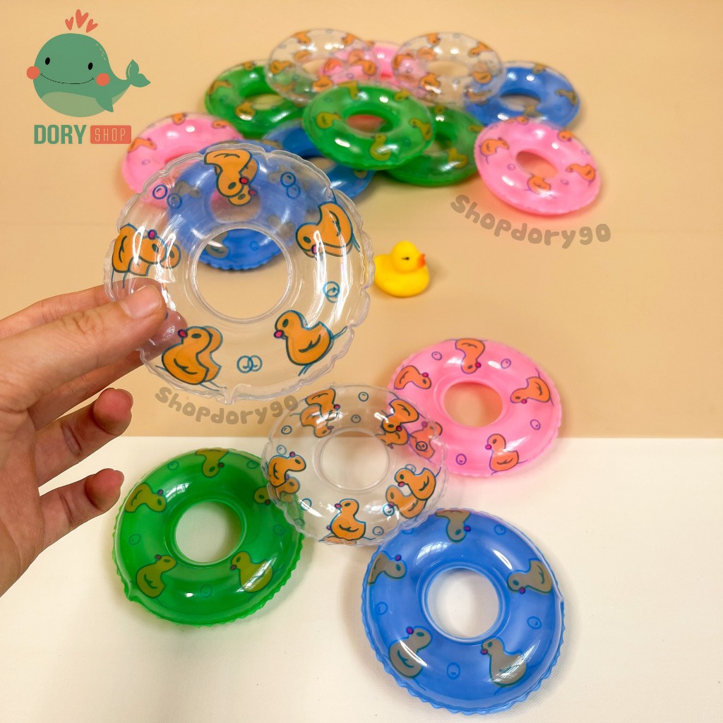 Phao mini và vịt cao su mini - Đồ chơi nhà tắm cho bé, đồ chơi thả bồn tắm cho bé