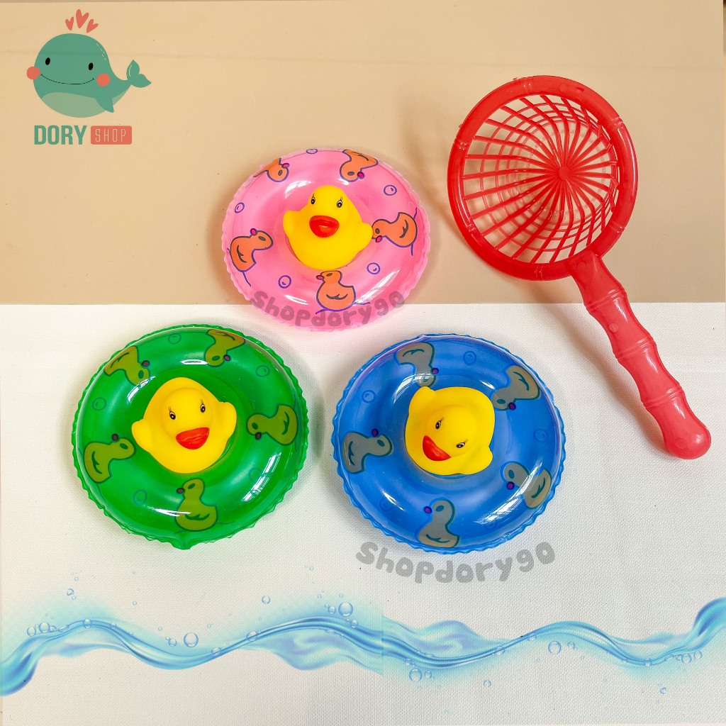 Phao mini và vịt cao su mini - Đồ chơi nhà tắm cho bé, đồ chơi thả bồn tắm cho bé