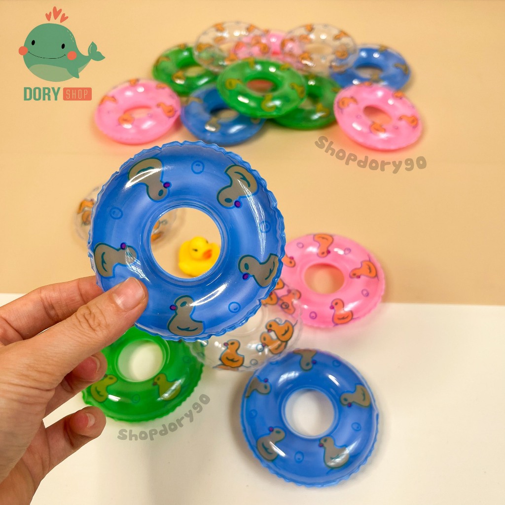 Phao mini và vịt cao su mini - Đồ chơi nhà tắm cho bé, đồ chơi thả bồn tắm cho bé