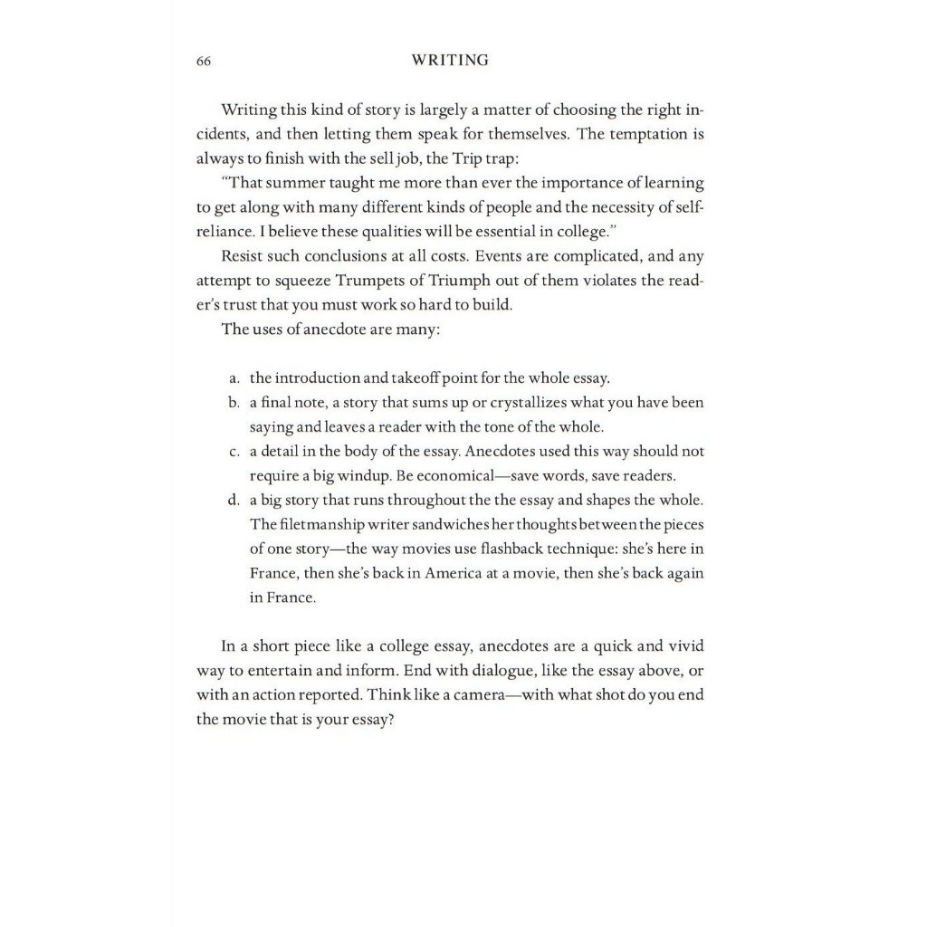 On Writing the College Application Essay