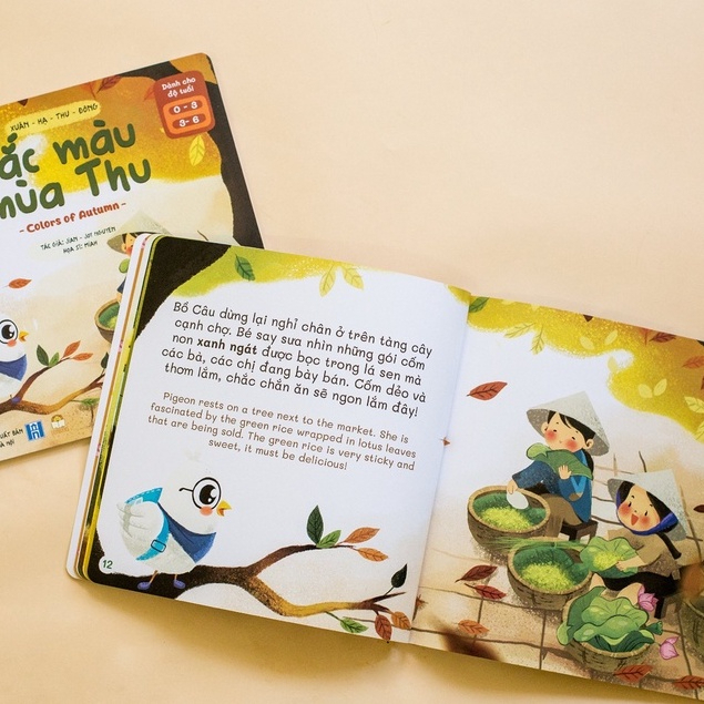 Sách - Bộ 4 cuốn Xuân Hạ Thu Đông cho bé Phát triển giác quan - Lionbooks