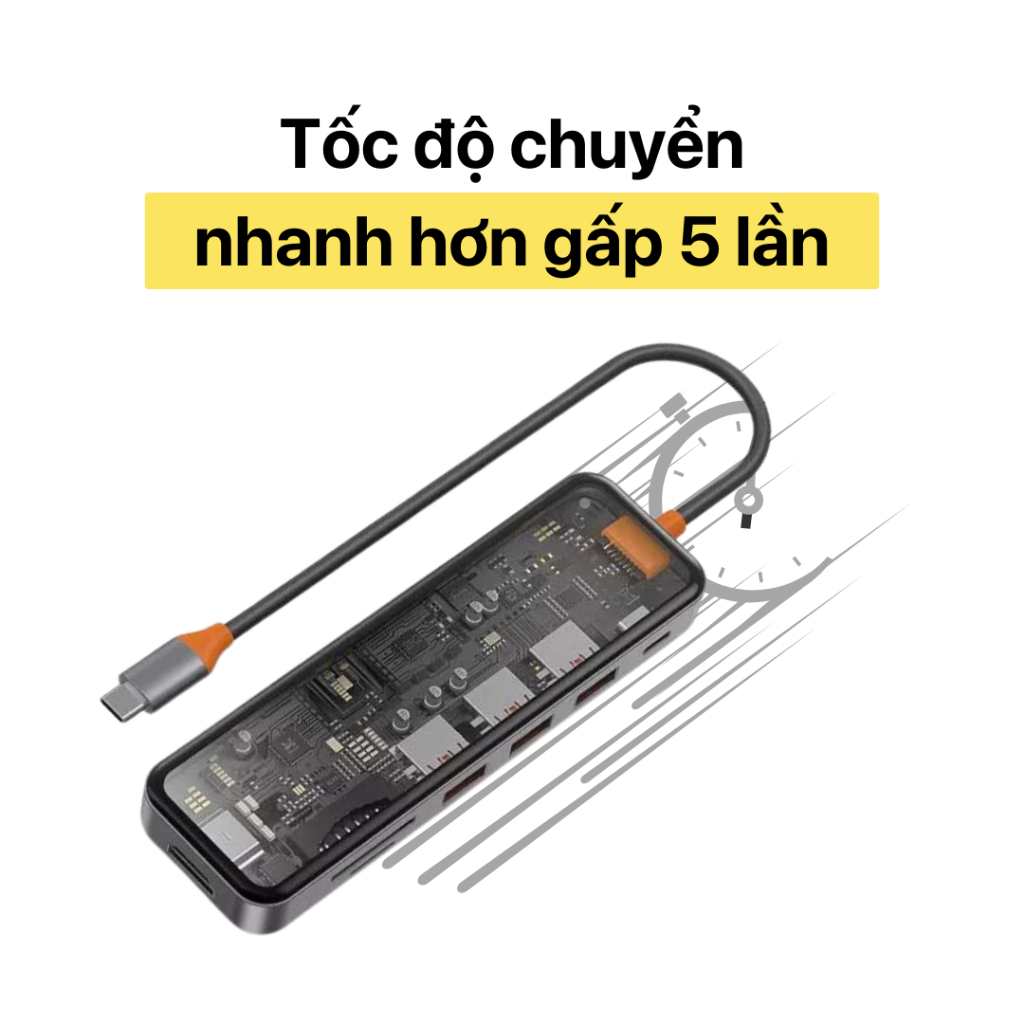 HUB chuyển đổi đầu CWT cho Mac.b.o.o.k, các dòng thiết bị cổng Type C 8in1