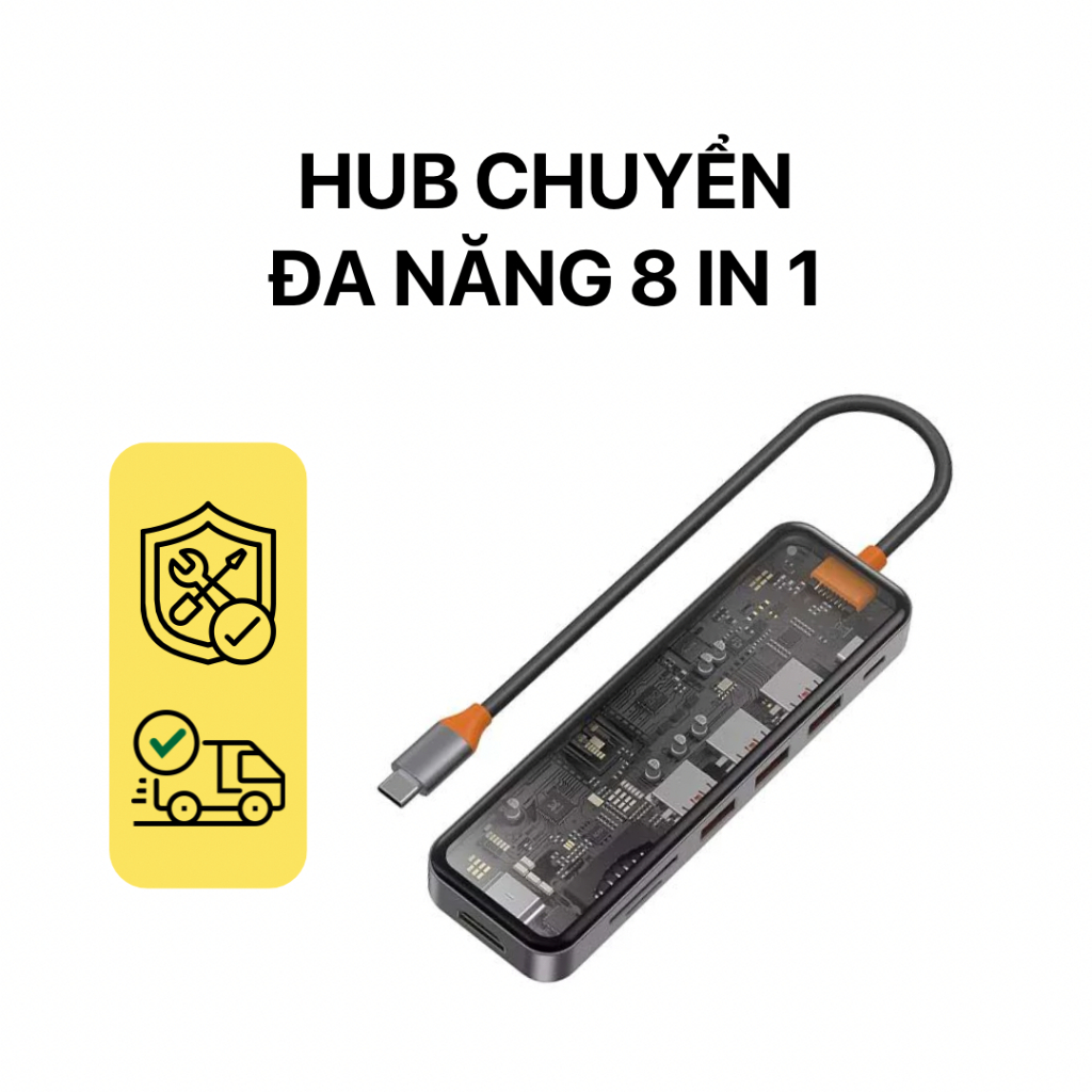 HUB chuyển đổi đầu CWT cho Mac.b.o.o.k, các dòng thiết bị cổng Type C 8in1