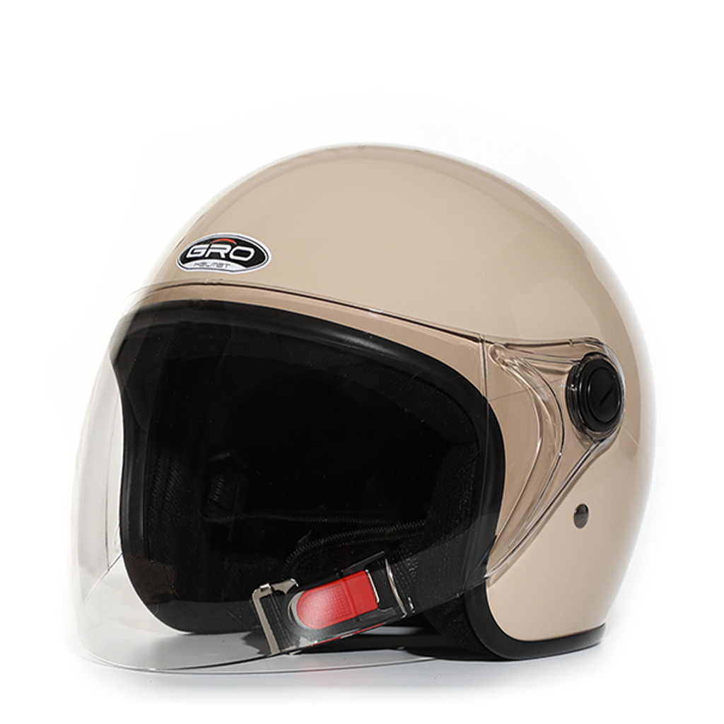 Mũ bảo hiểm 3/4 GRO HELMET chụp tai có kính dài 818kd chính hãng bảo hành 12 tháng size 53-56cm