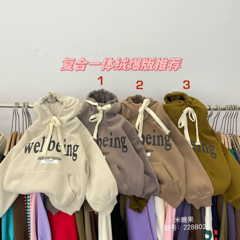Áo hoodie cho bé trai hàng Quảng Châu Sukun shop - Áo nỉ có mũ lót lông cho trẻ em Kunkids
