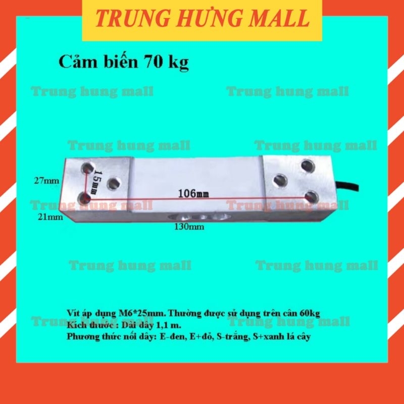 Cảm biến cân điện tử, Loadcell 70kg, 80kg, 120kg, 130kg, 140kg, 150kg, 180kg