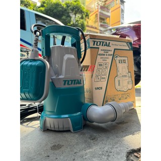 Máy Bơm Chìm Nước Sạch 400W TOTAL / TWP64006 / Đường Kính Ống 1inch / Bơm Công Tắc Phao Võ Nhựa / Mẫu mới