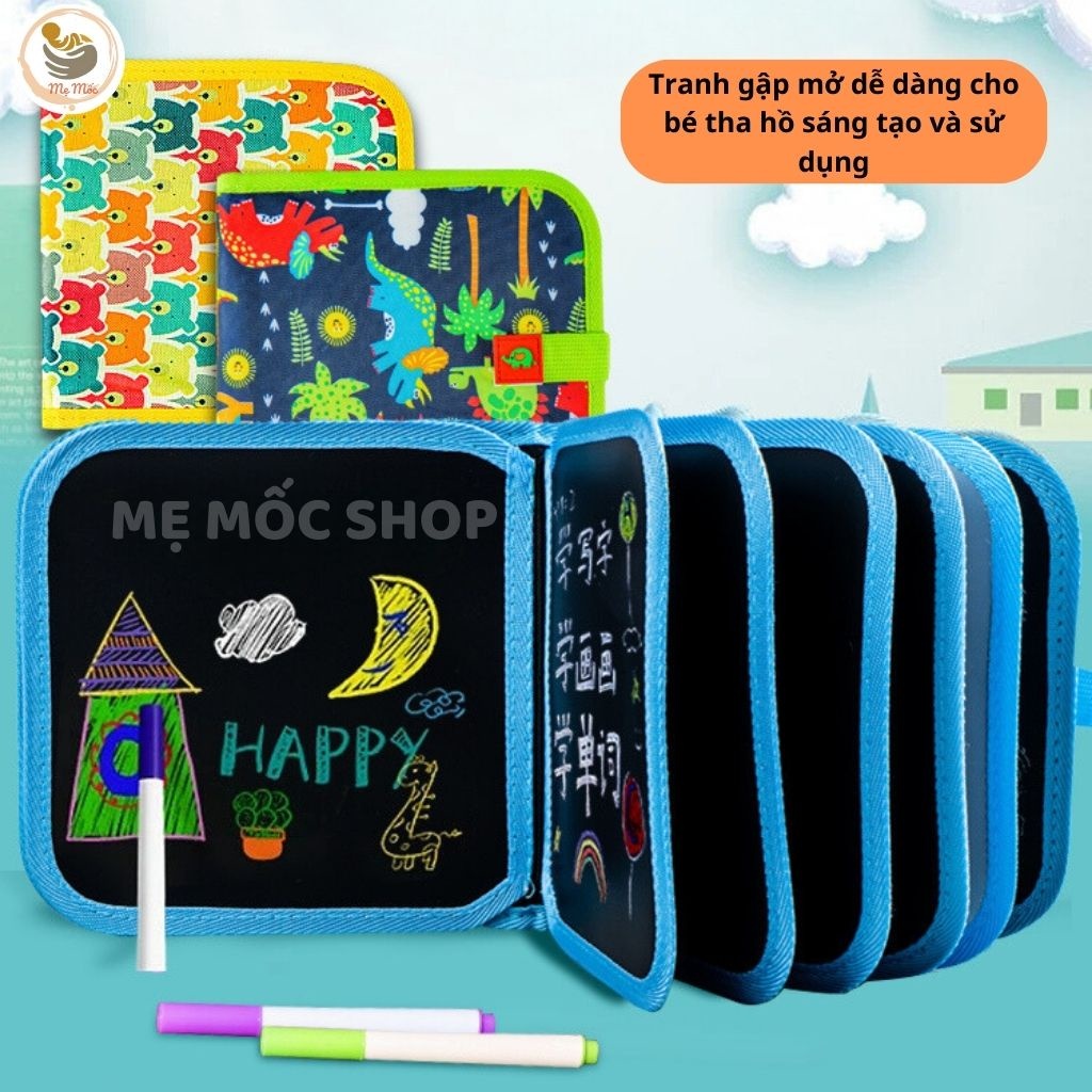 Sổ Vẽ Viết Tự Xóa Graffiti Phát Sáng Cho Bé Có Tặng Bút Xóa Được, Đồ Chơi Tranh Tô Màu Ma Thuật Cho Bé