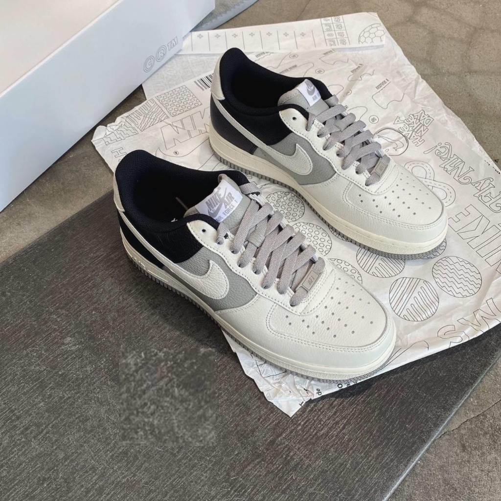 Giày Nike_Air Force 1 Custom Low Gót Đen Mũi Trắng,Giày AF1 Custom White,Black,Grey Bản Mới Nhất Hàng Cao Cấp.