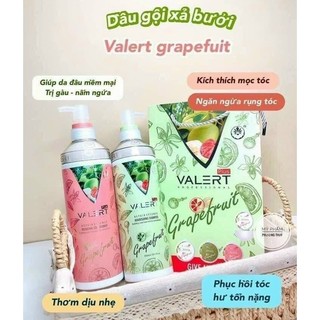 Cặp dầu gội dầu xả chống rụng - mọc tóc chiết xuất tinh chất bưởi valert 850ml