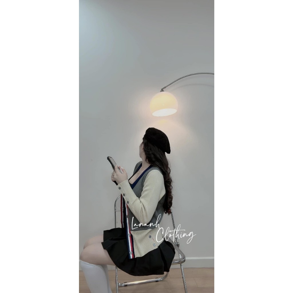 Áo khoác Cardigan Thome họa tiết Mix màu cực xinh dành cho mọi cô nàng hotrend 2023
