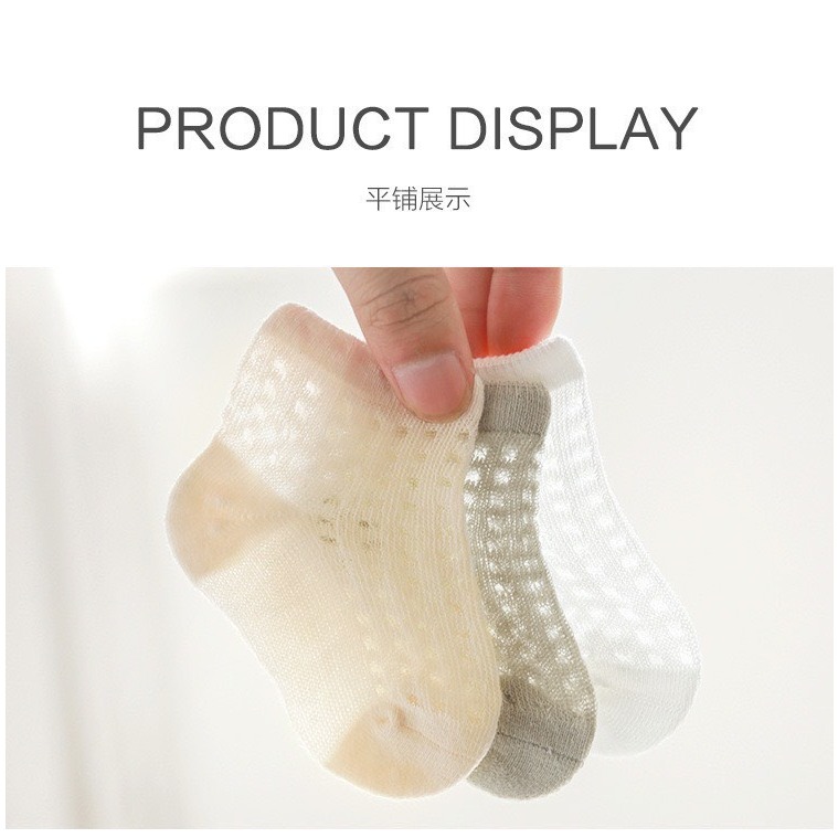 Set 4 Đôi Tất Lưới Tông Màu Hàn Quốc Mềm Mại Co Giãn Thoáng Khí Cho Bé Từ Sơ Sinh