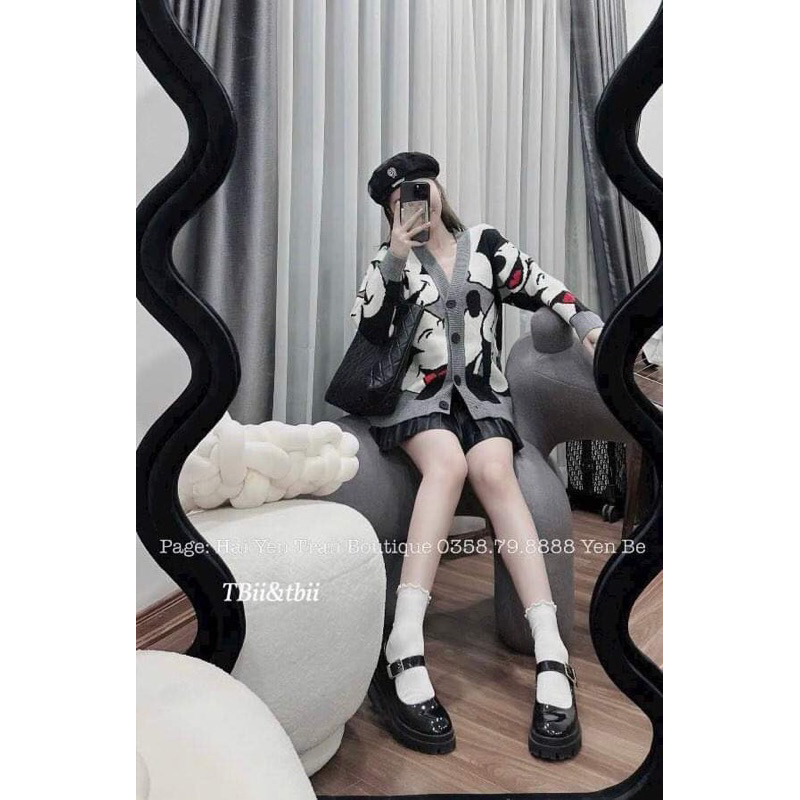 ÁO LEN LÔNG  ĐEN GHI