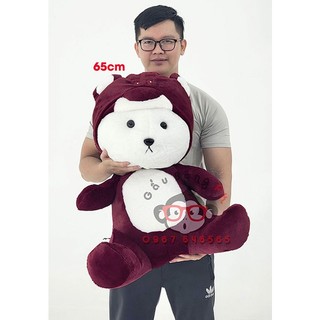 Gấu bông lena cosplay gấu dâu và gấu bông trà sữa khổng lồ