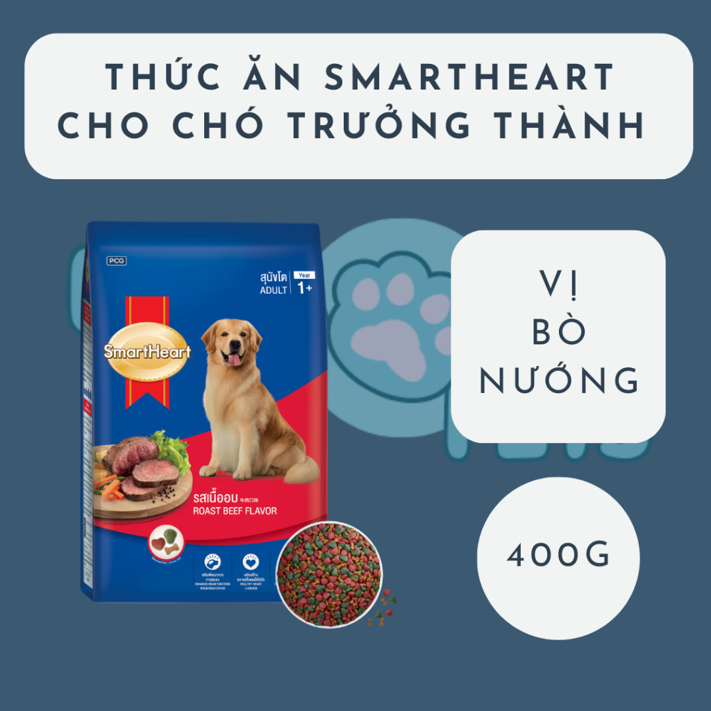 Hạt SMARTHEART cho chó trưởng thành vị bò nướng