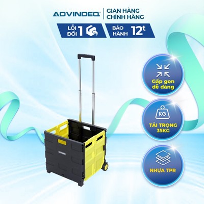 Xe kéo hàng đi chợ rút gọn ADVINDEQ HT-SP02 tải trọng lên tới 35kg -  bảo hành chính hãng 12 tháng