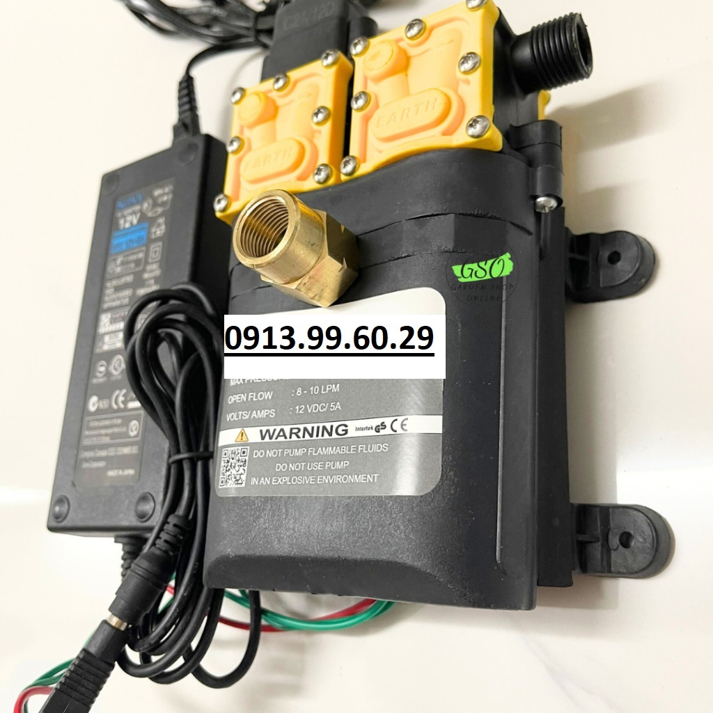 Máy bơm xịt thuốc cầm tay và tưới cây loại 2 Bơm ắc quy 12V 12Ah hút 8L/phút có điều chỉnh tốc độ BH 6tháng