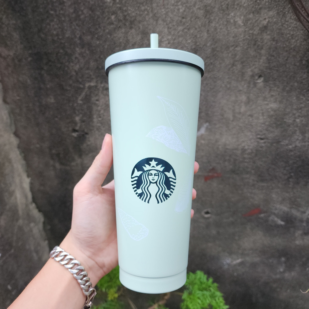 Ly giữ nhiệt Starbucks Cold Cup 750ml, bình nước inox 304 nắp kín thiết kế 3 màu cực sang Pinchana