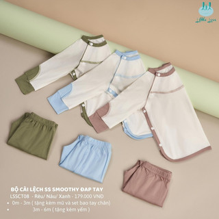 Bộ quần áo cài lệch lil 0-3m/ 3-6m