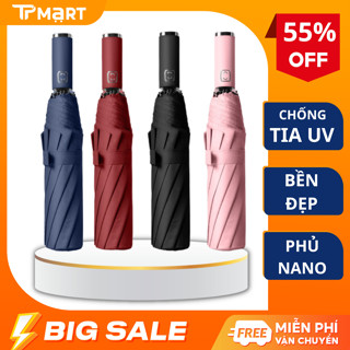 Dù che mưa gấp gọn 2 lớp mở tự động, Dù đi mưa chống tia UV