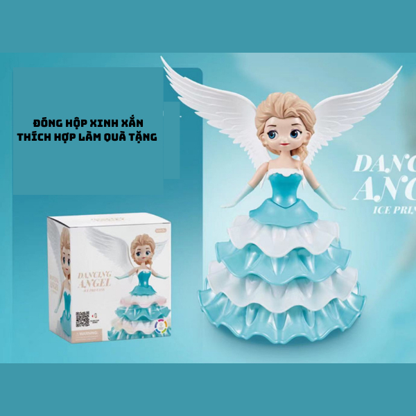 Búp Bê Elsa Múa Xoay Tròn Tự Động 360, Có Nhạc và Đèn Cực Đáng Yêu, Đồ Chơi Hot Cho Bé Gái 2023