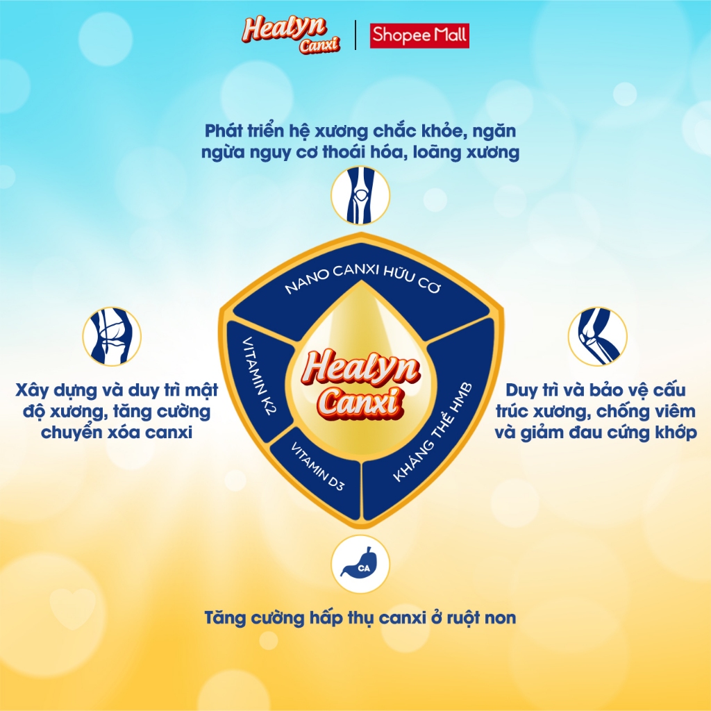 Sữa non HEALYN CANXI ngăn ngừa loãng xương, tăng cường miễn dịch