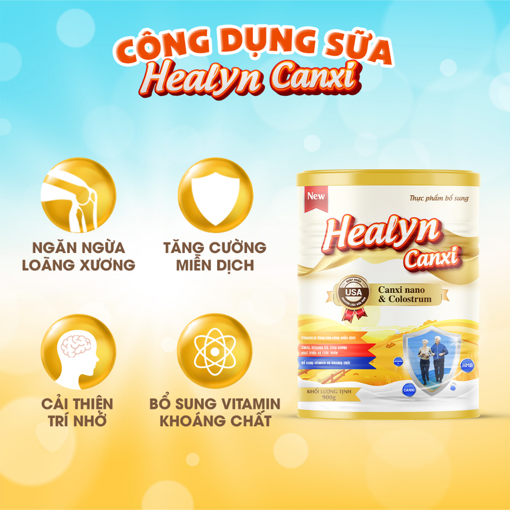 Sữa non HEALYN CANXI ngăn ngừa loãng xương, tăng cường miễn dịch