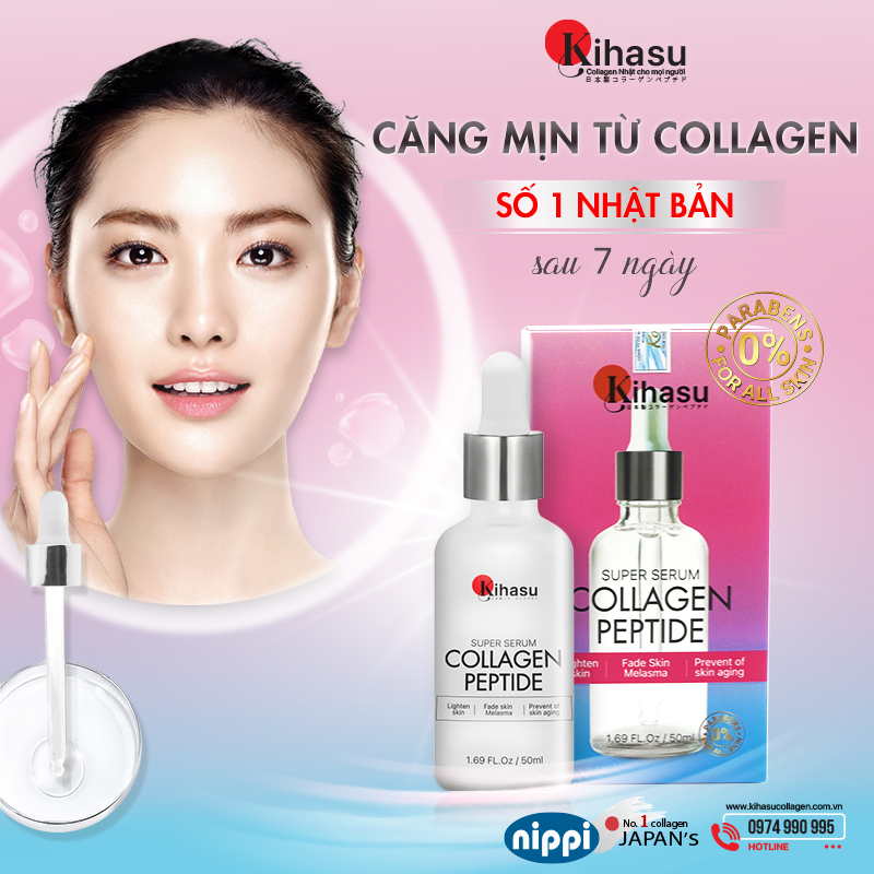 Bột collagen peptide kihasu: dạng bột collagen nhật bản dành cho người việt (hộp 10 gói x 5g)