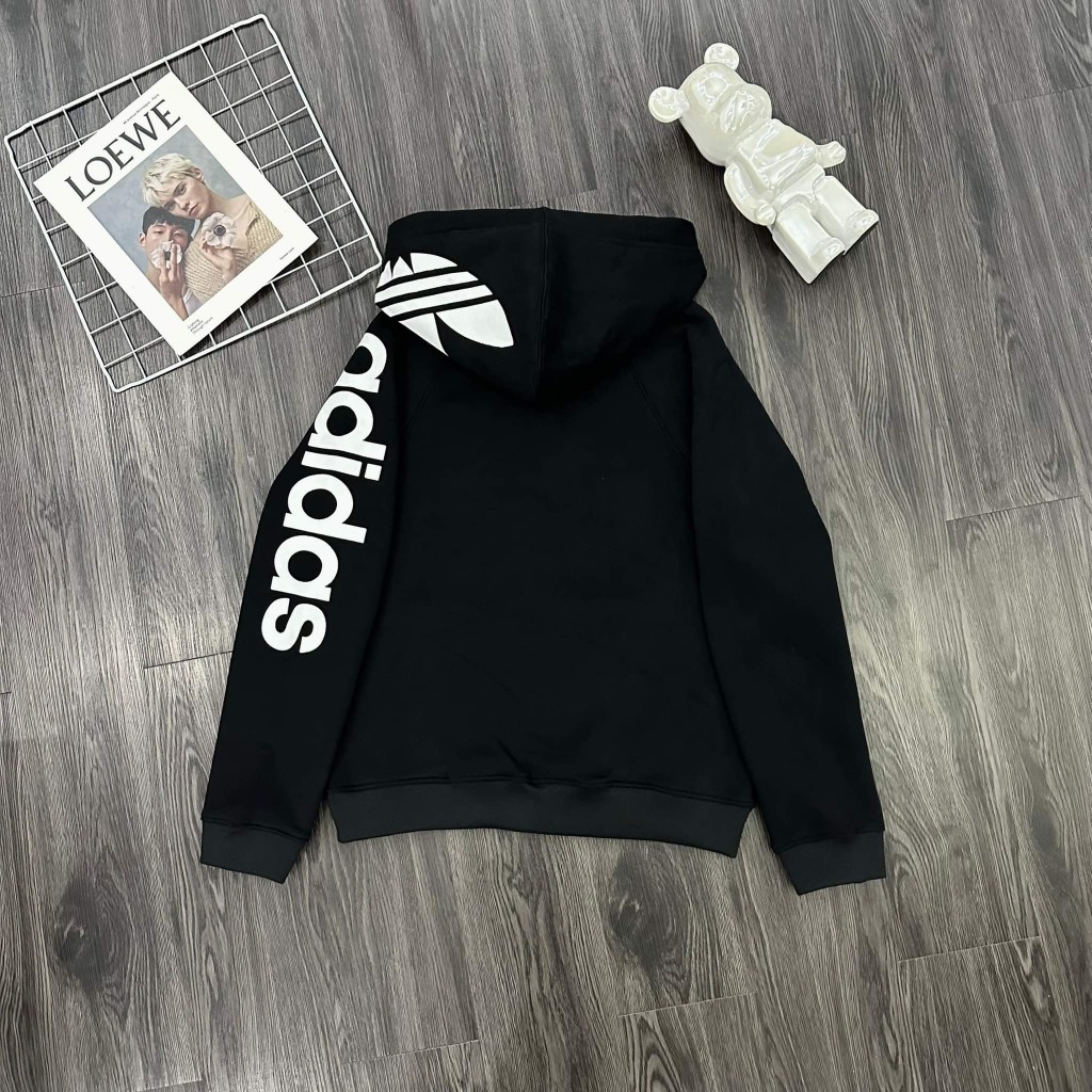 Áo Khoác Thể Thao Adidas Bản Có Mũ - Áo Chất Umi Mũ 2 Lớp Phong Cách Boy Phố - Áo Khoác Kéo Khoá Hottrend 2023