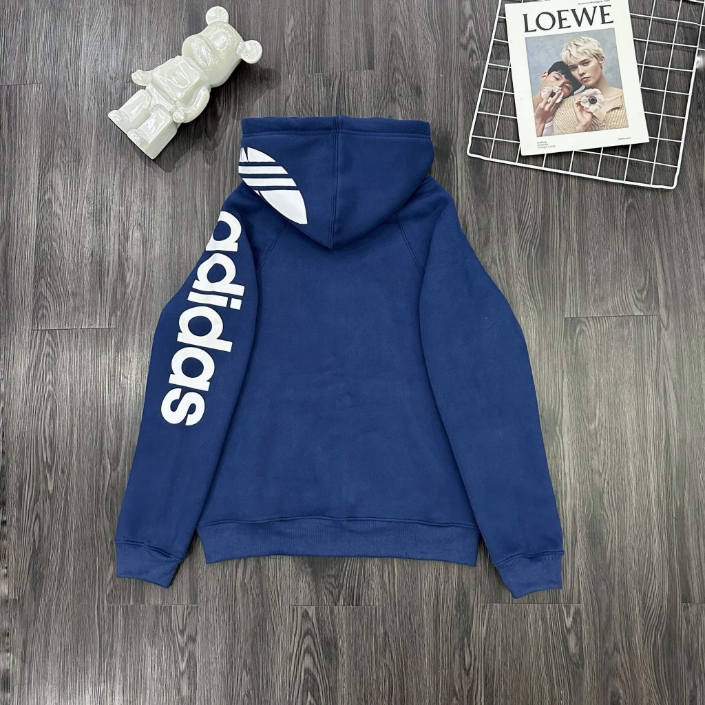 Áo Khoác Thể Thao Adidas Bản Có Mũ - Áo Chất Umi Mũ 2 Lớp Phong Cách Boy Phố - Áo Khoác Kéo Khoá Hottrend 2023